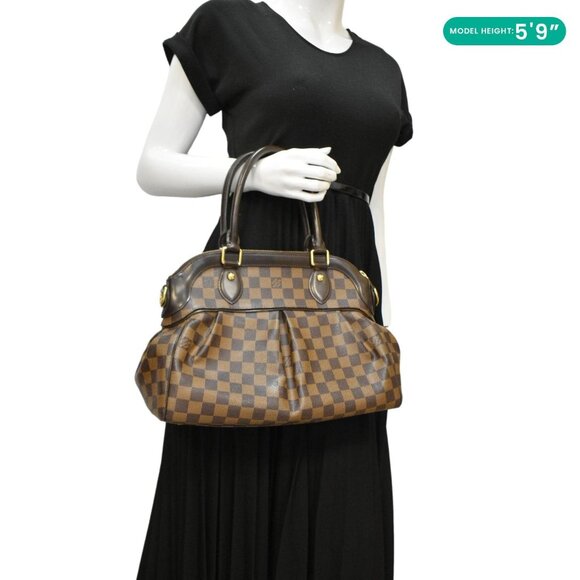 Louis Vuitton Trevi PM Damier Ebene Satchel Bag Brown - Picture 2 of 13